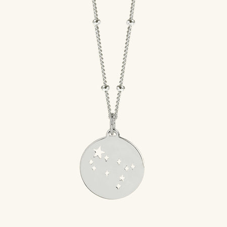 Gemini Star Sign Necklace Silver